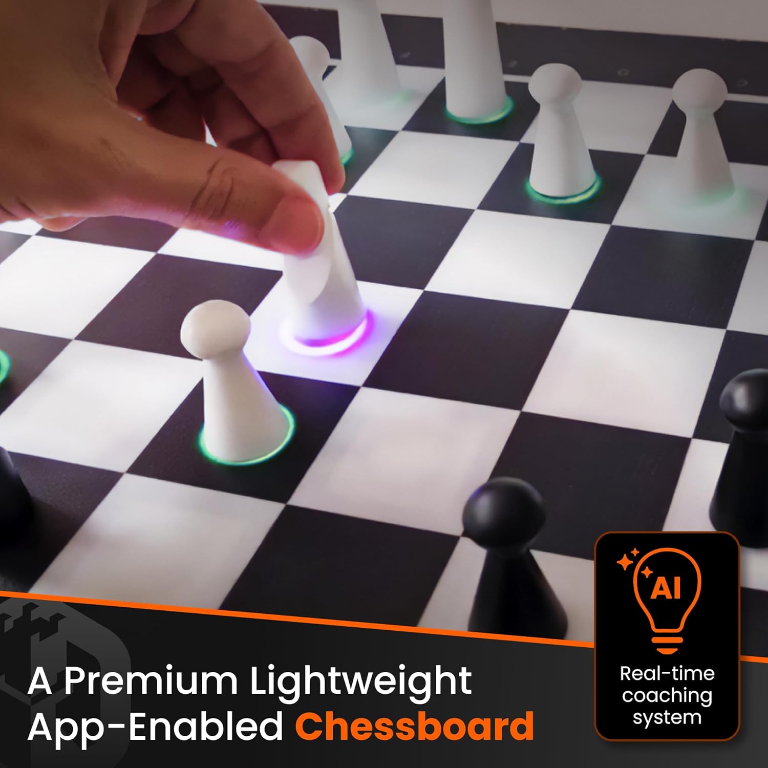 AI Electronic Chess Board Game, Light Up Chess Set for Adults & Kids for All Skill Levels with Online Play App - Perfect as a Gift for Smart Board Games Lovers