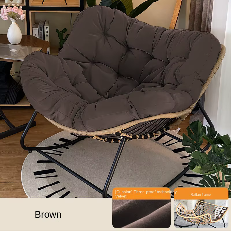 Light Luxury Rattan Rocking Chair Can Sit