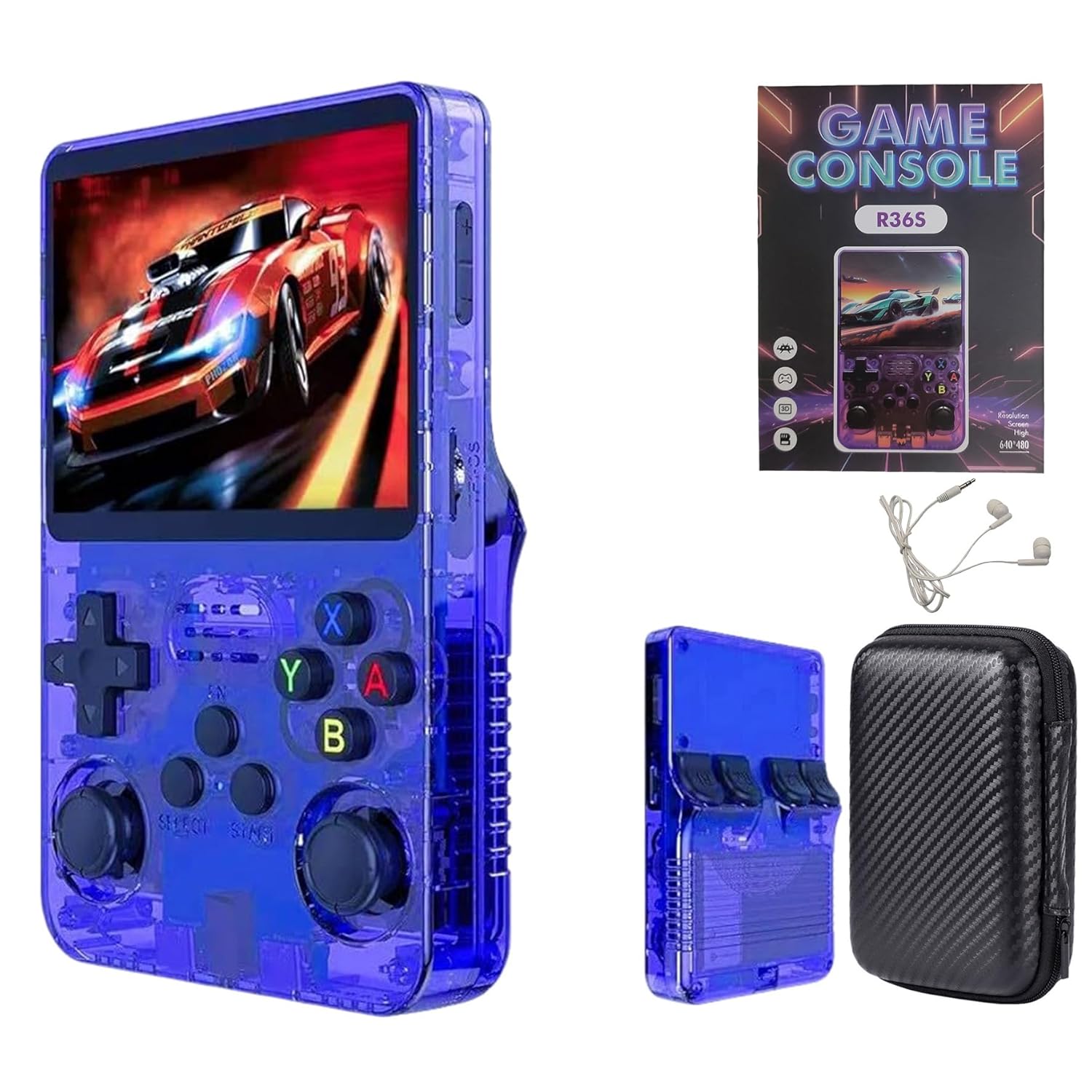 R40S Pro+ Handheld Game Console, 30000 in 1 Games Mini Retro Video Console, 3.5-Inch IPS Screen,256GB TF Memory Memory,Built in 45+ Emulators,3800mAh Battery