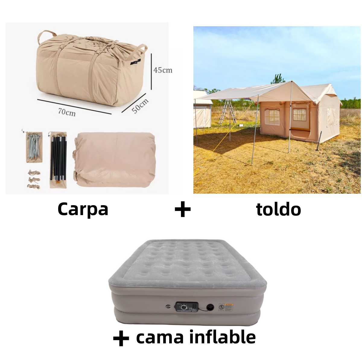 🎉⚡Clearance Sale⚡Waterproof Light Weight Oxford Cloth Automatic Inflatable Tent With Camping Equipment