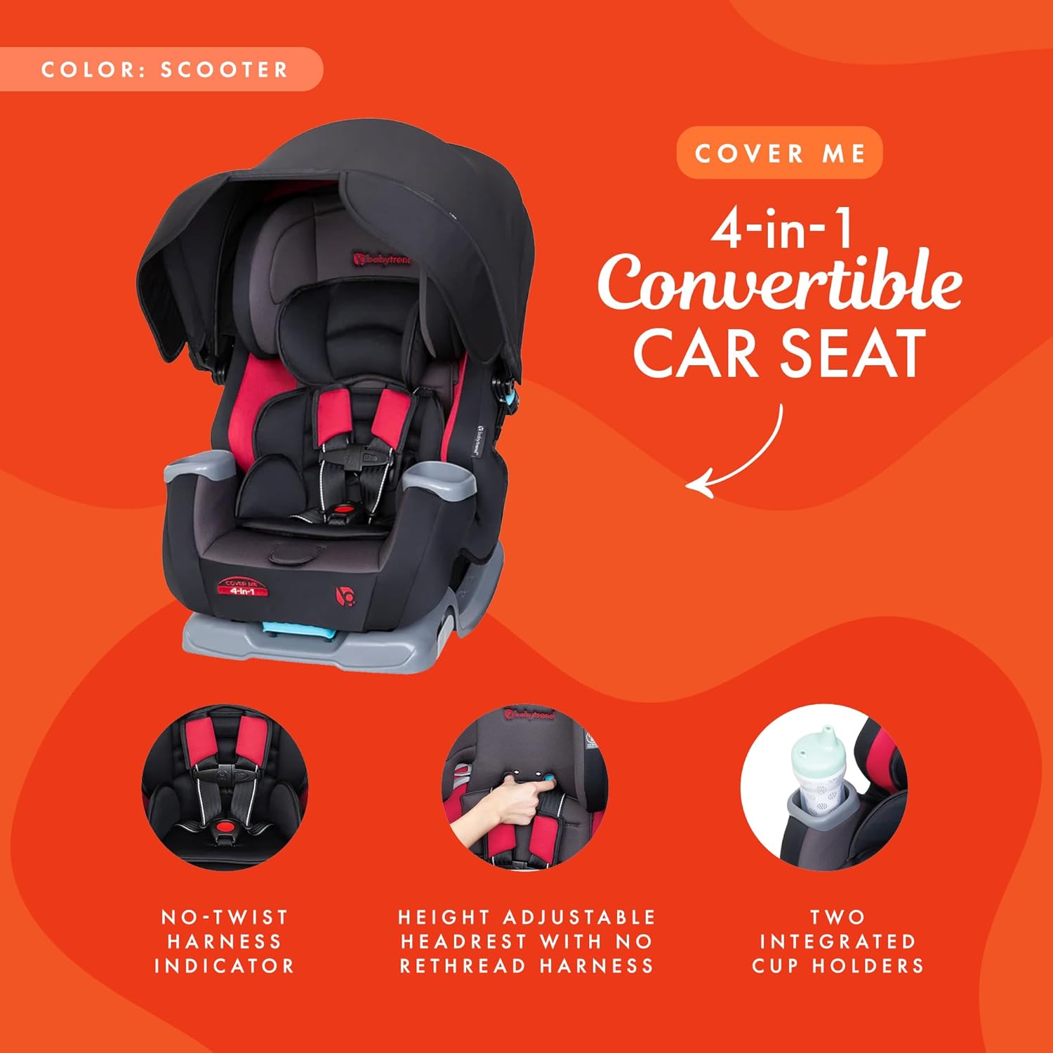 4-in-1 Convertible Car Seat, Scooter