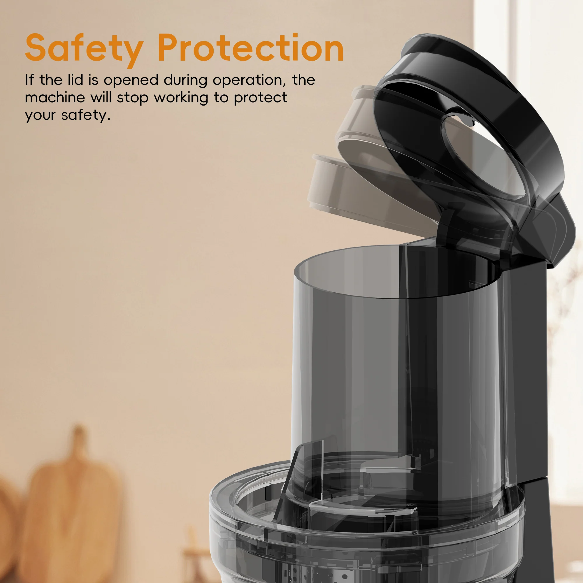 Cold Press Juicer Machine with Touchscreen, Slow Masticating Machines with 3