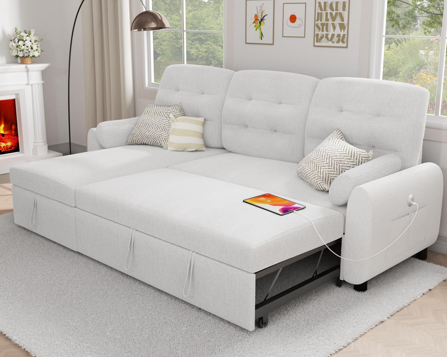 Sectional Sofa Couch, 87