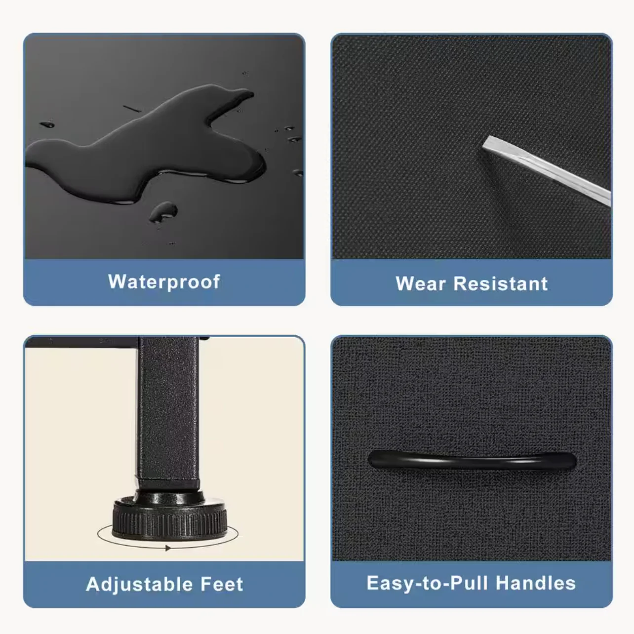 Drawers Dresser for Bedroom, Kidsroom Furniture, Tall Chest Tower, Storage Organizer Units for Clothing, Closet, Fabric Bins, Wood Top, Steel Frame, Lightweight, Assemble Tools Include