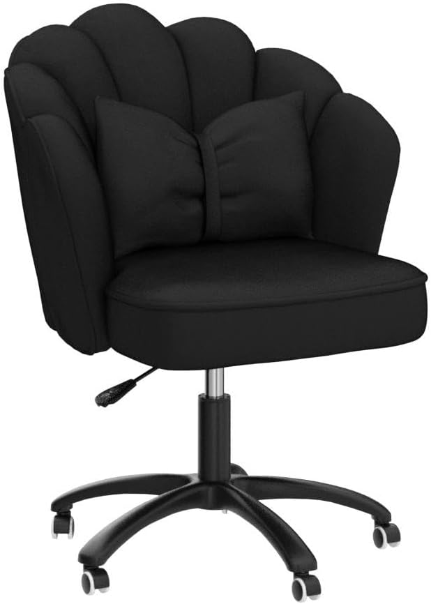 Office Chair Cute Petal Desk Chair, Modern Fabric Home Butterfly Chairs Height Adjustable Chair Makeup Chairs Computer Chairs