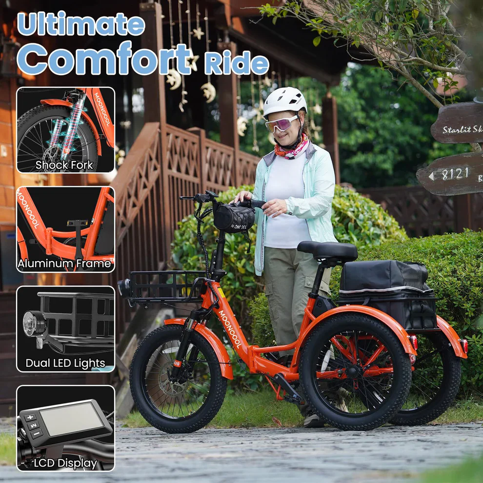 Electric Tricycle Equipped With a Powerful Hailong Plus 48V*15Ah Lithium Battery，Long Battery Life