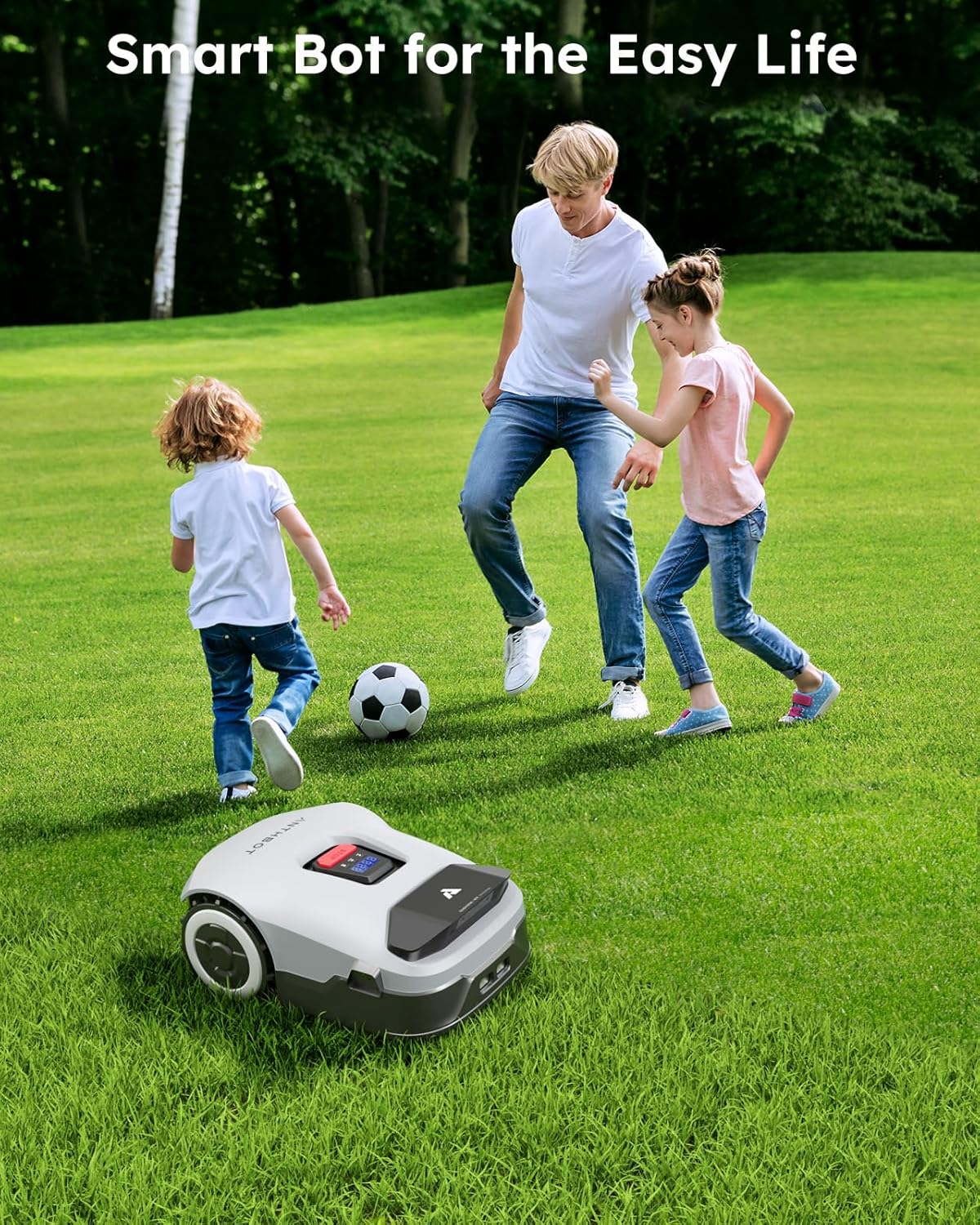 Robot Lawn Mower NO Wire - 0.22 Acre, Full Band RTK+4-Eye Vision Robotic Lawnmower, Automatic Mapping, 20 Multi-Zone Management, Accurate Obstacle Avoidance, Intelligent Path Planning, APP Control