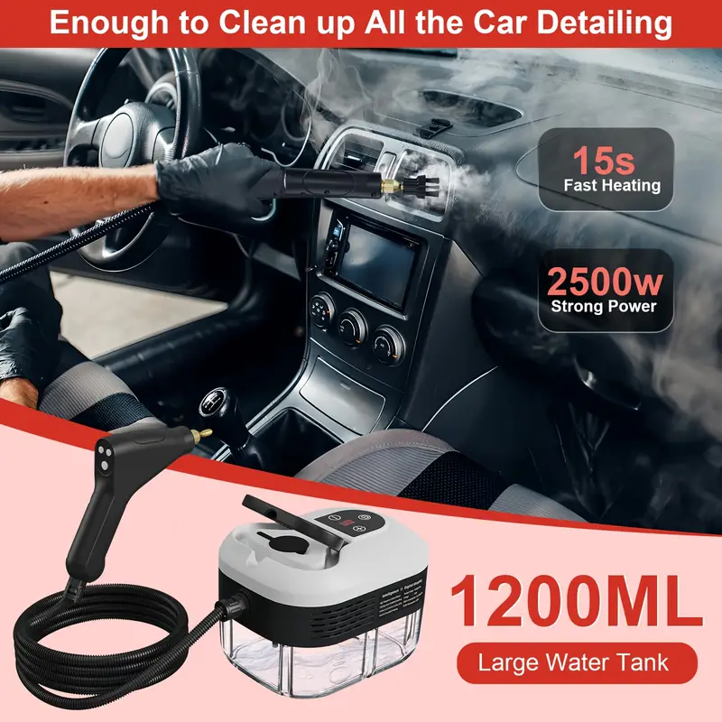 2500W High Pressure Steam Cleaner with Gloves