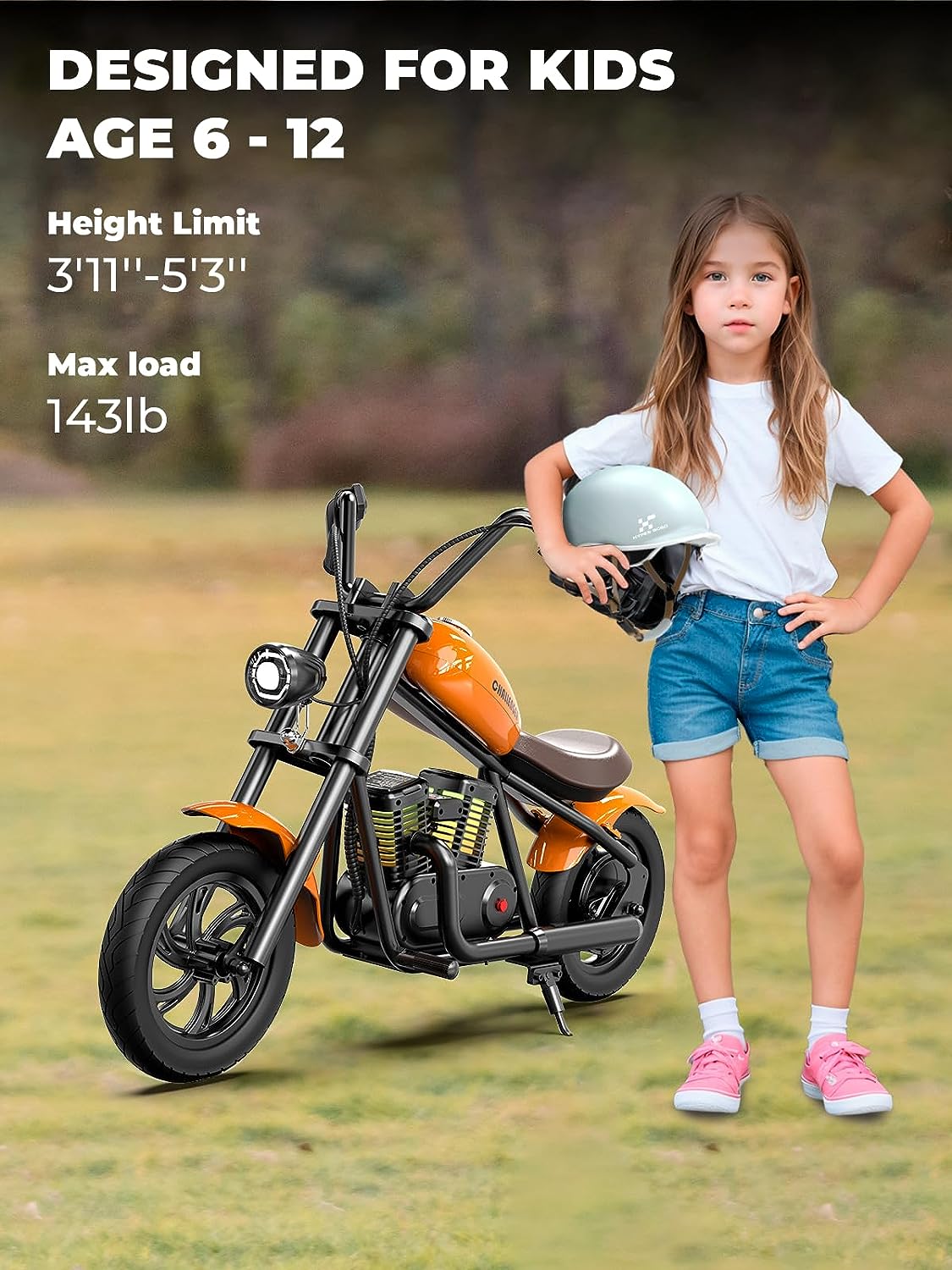 Kids Electric Motorcycle With Colorful Ambient Light