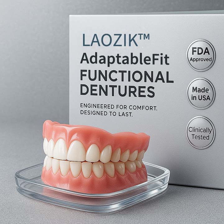 LAOZIKTM AdaptableFit Functional Dentures – Made in the USA & FDA-Certified