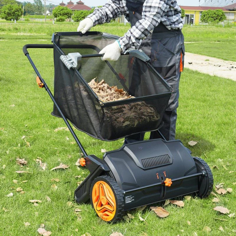 21-Inch Push Lawn Sweeper with 3.5 cu ft Collection Bag